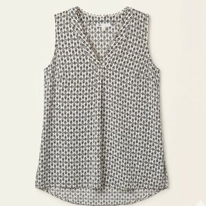 DR2 Black & White Geometric Sleeveless Tunic Dress Size M High Low